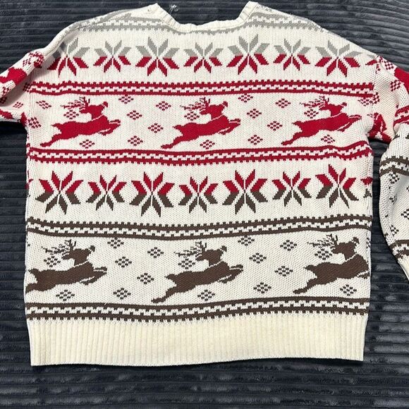 Andree Holiday Christmas Sweater - Ivory  Women’s Large - Picture 5 of 5